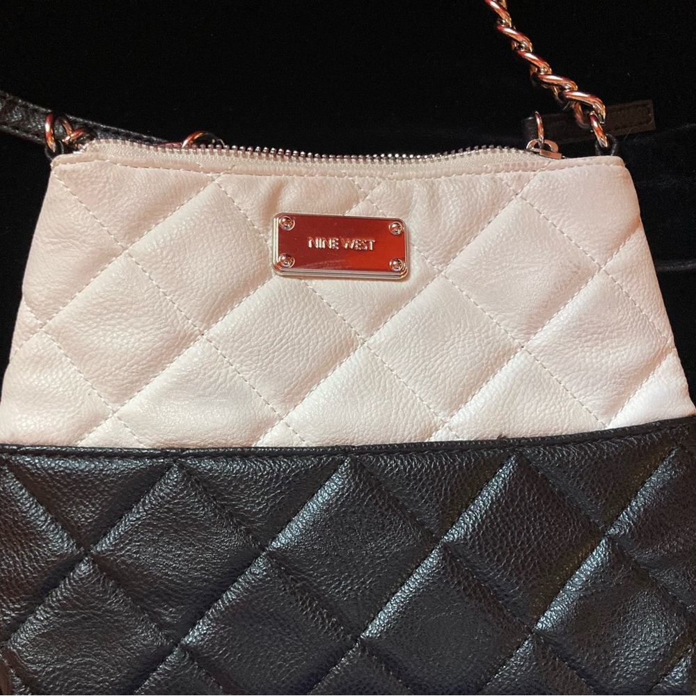 Nine West Black and White Crossbody purse